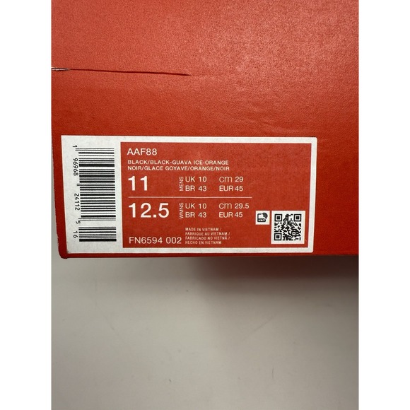 Nike Air Alpha Force 88 Men\'s Fashion‎ Sneakers Black Guava Orange New Size 11 main image 6